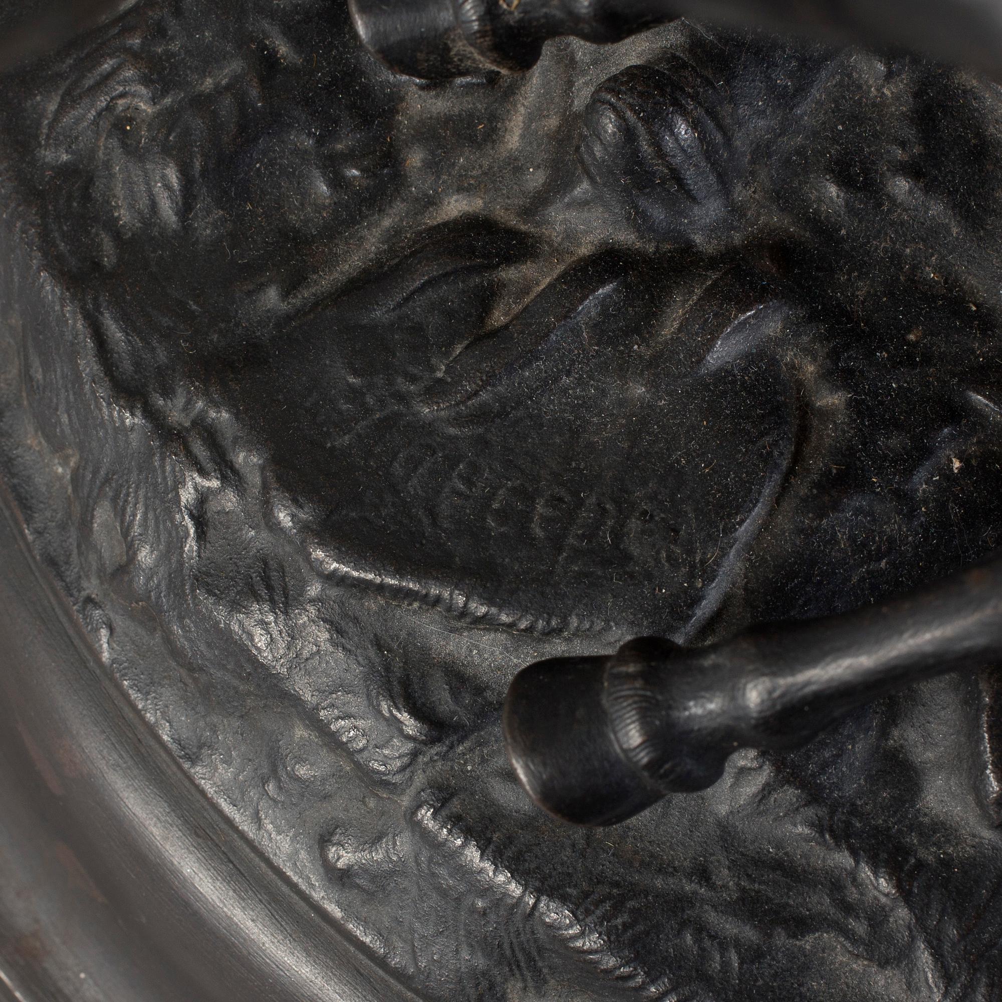 EVGENY ALEXANDROVITCH LANCERAY, efter, skulptur, gjutjärn, stämpelmärkt, Ryssland tidigt 1900-tal.