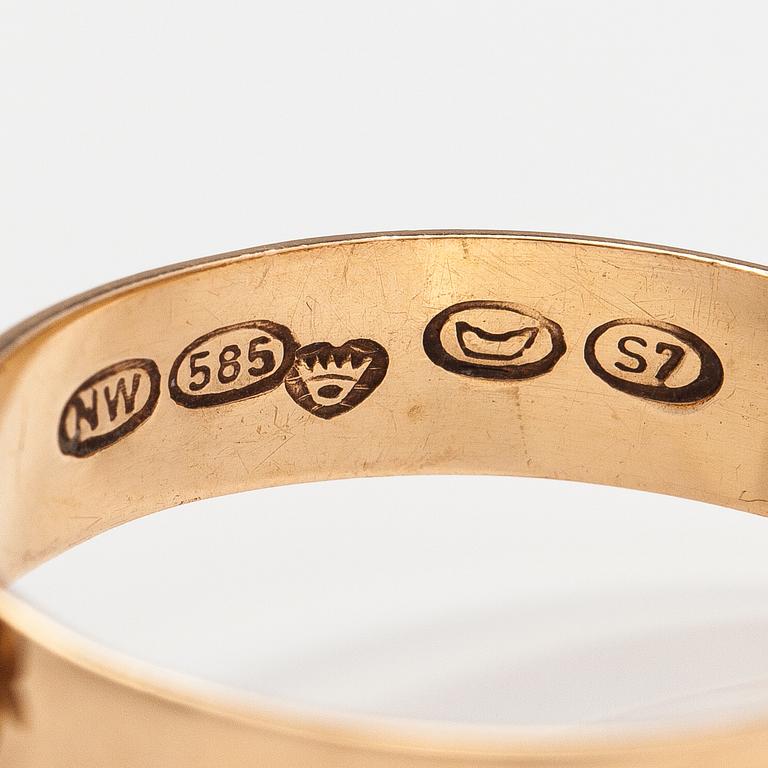 Liisa Vitali, Ring "Kevät", 14K guld. Westerback, Helsingfors 1971.