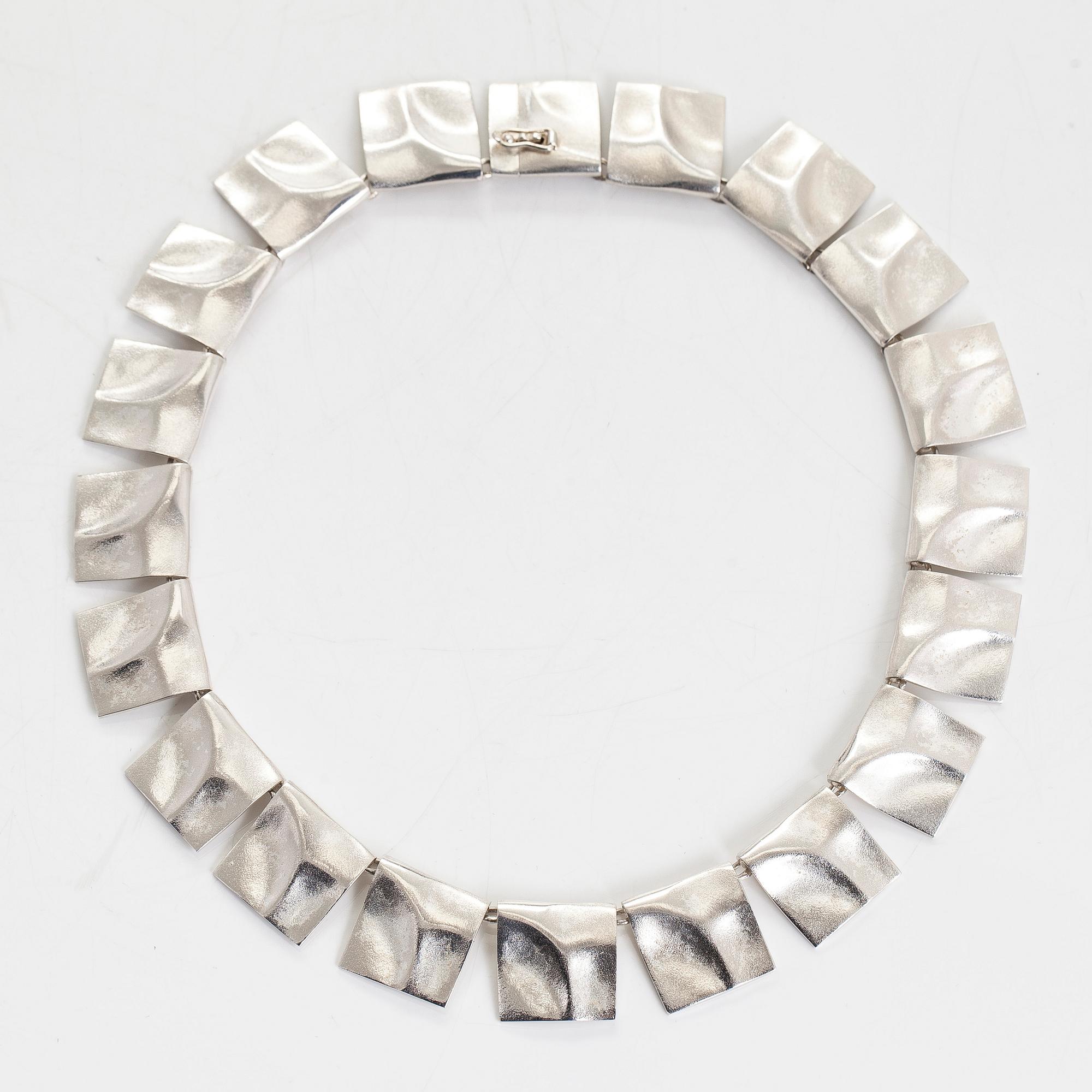 Björn Weckström, collier, "Galaktiska toppar", sterlingsilver. Lapponia 1995.