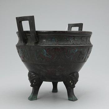 URNA, brons, Sydostasien, 1900-tal.