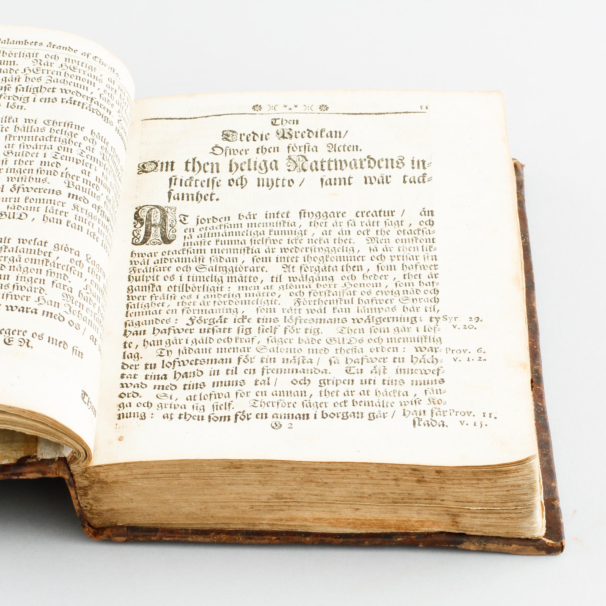 A book by Haquin Spegel from 1727.