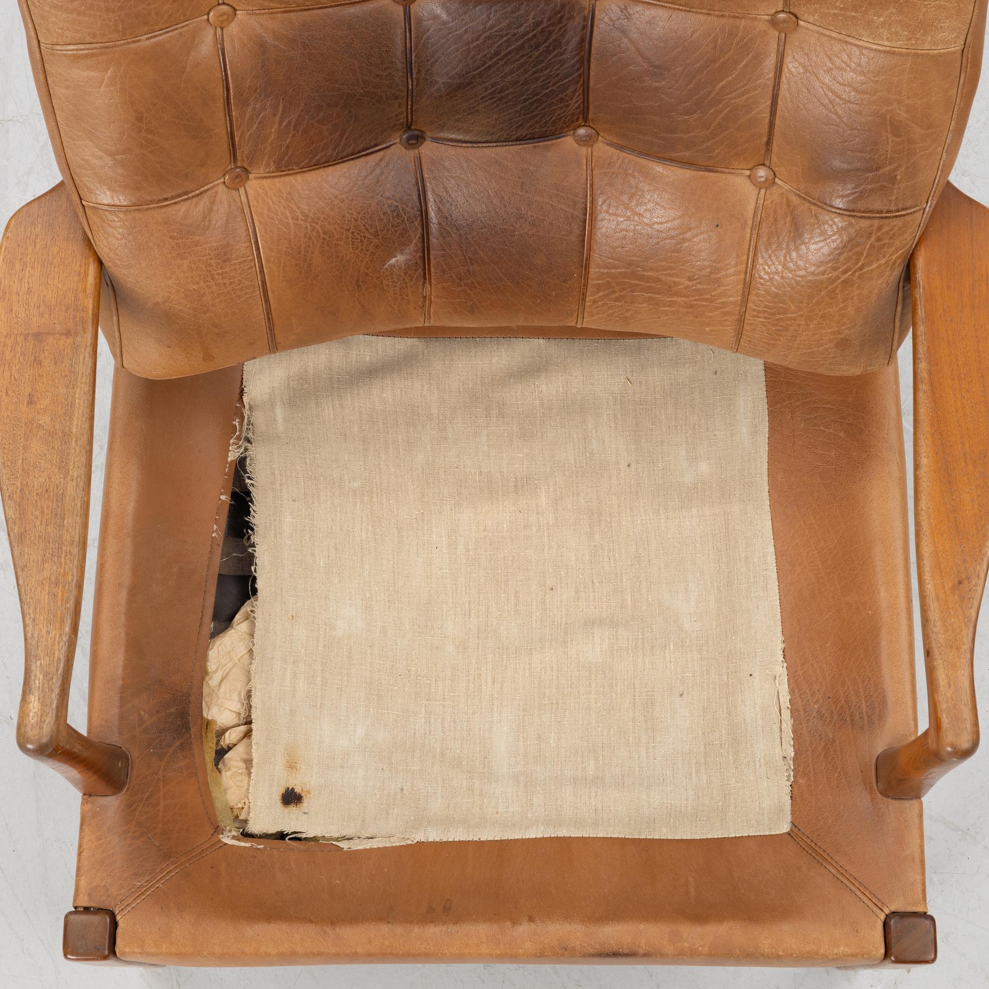 Arne Norell, a pair of "Löven" armchairs, Norell Möbler AB, Sweden, 1960's.