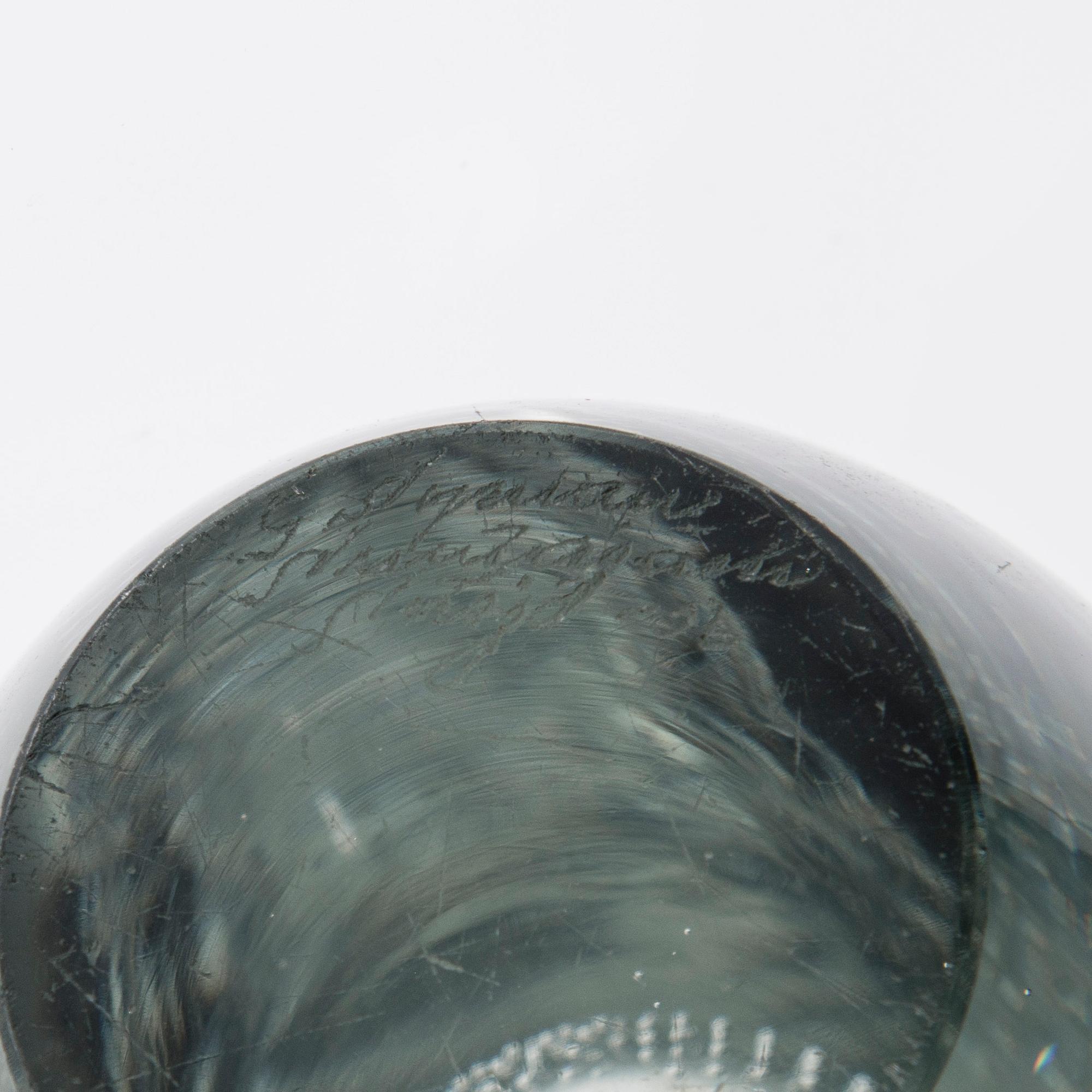 VAS, glas, signerad Gunnel Nyman Nuutajärvi Notsjö -56.