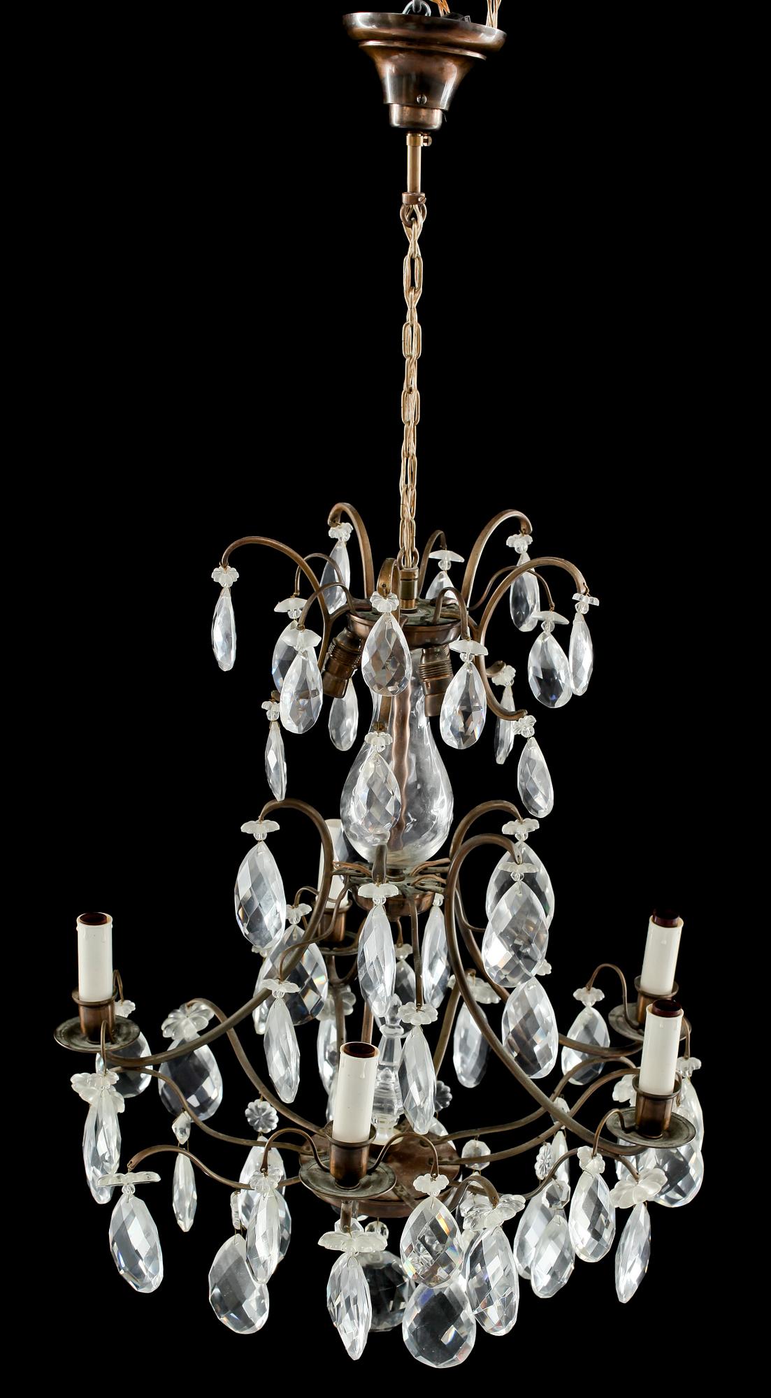 LJUSKRONA, rokokostil, 1900-talets mitt. Höjd ca 60 cm.