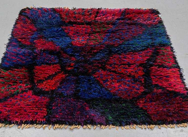 VIOLA GRÅSTEN, matto, "Atom", ryijy, ca 141,5-144 x 120,5-121,5 cm.