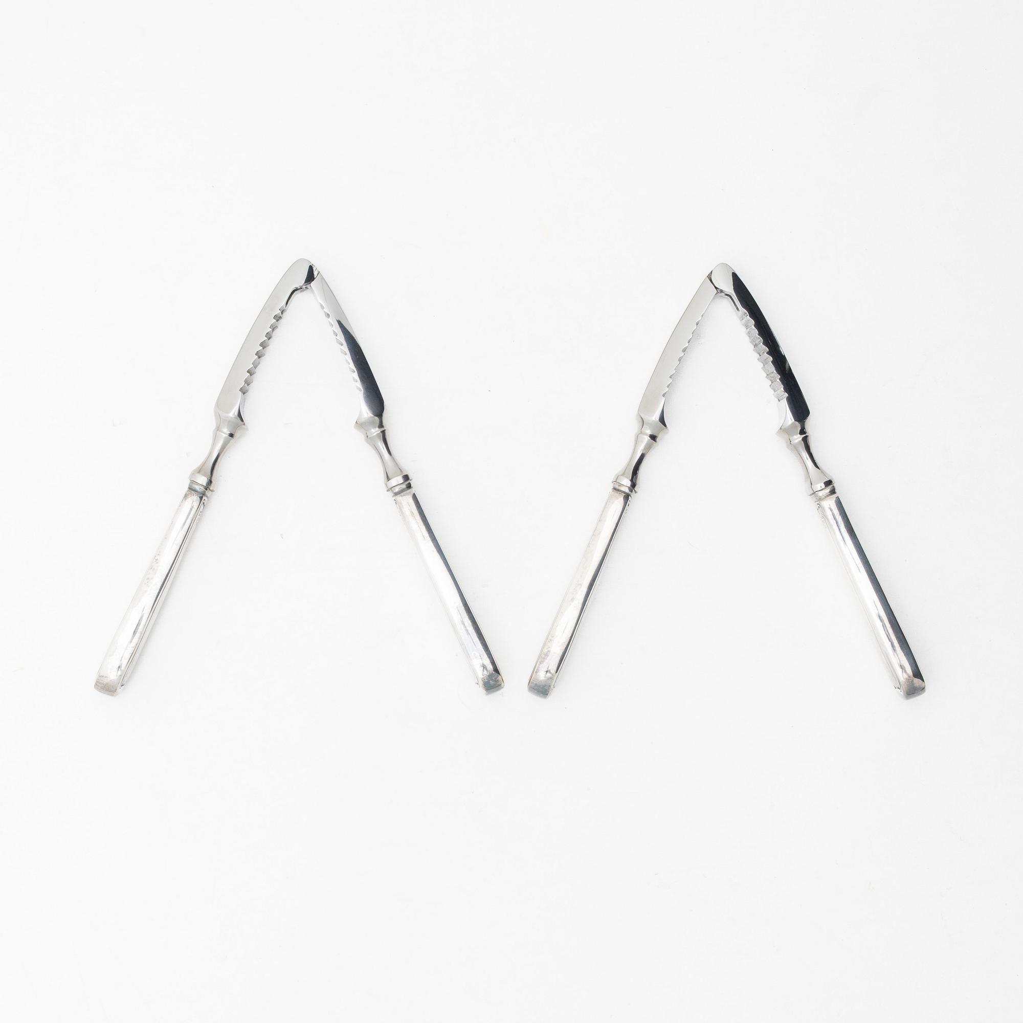 Harald Nielsen, A pair of silver nutcrackers, 'Old Danish', Georg Jensen, Denmark.