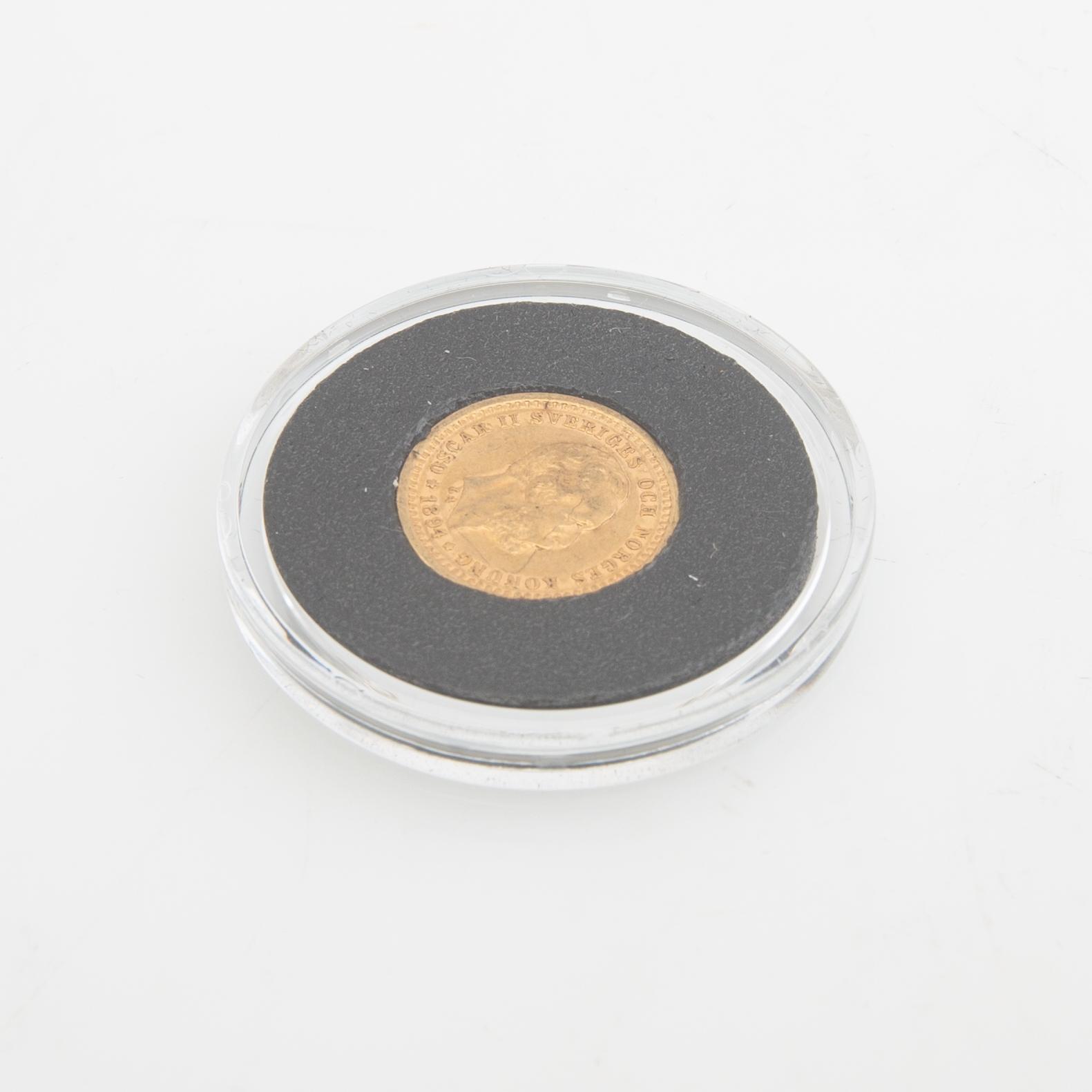 Gold coin Sweden, Oscar II 5 kr, 1894.