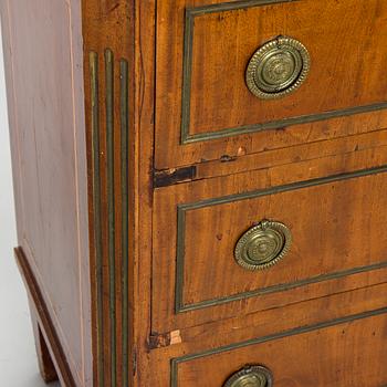 Chest of drawers, late Gustavian, early 19th century, with parts from the early 20th century.