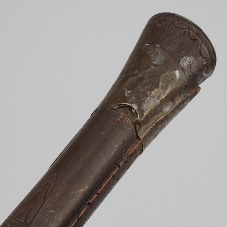 MUSKEDUNDER, flintlås, orientaliskt, 1800-tal.