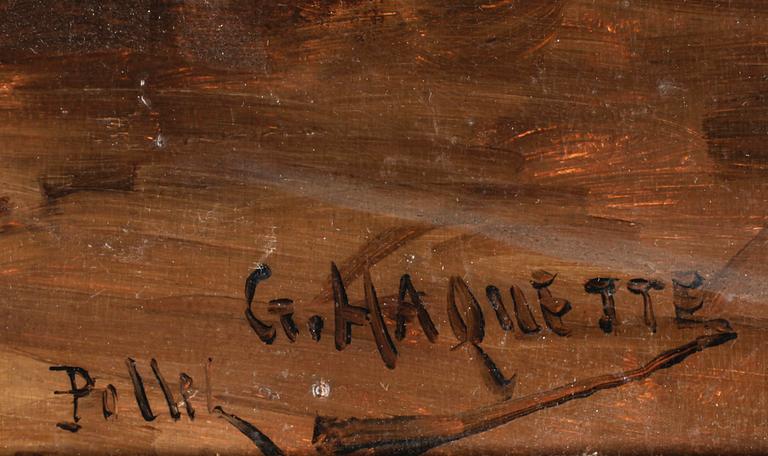 GEORGES HAQUETTE, tillskriven, olja på pannå. Sign.