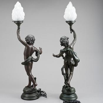 BORDSLAMPOR, ett par, modern tillverkning.