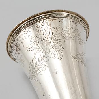 BÄGARE, silver, K Andersson, Stockholm, 1930. Vikt 490 gram.