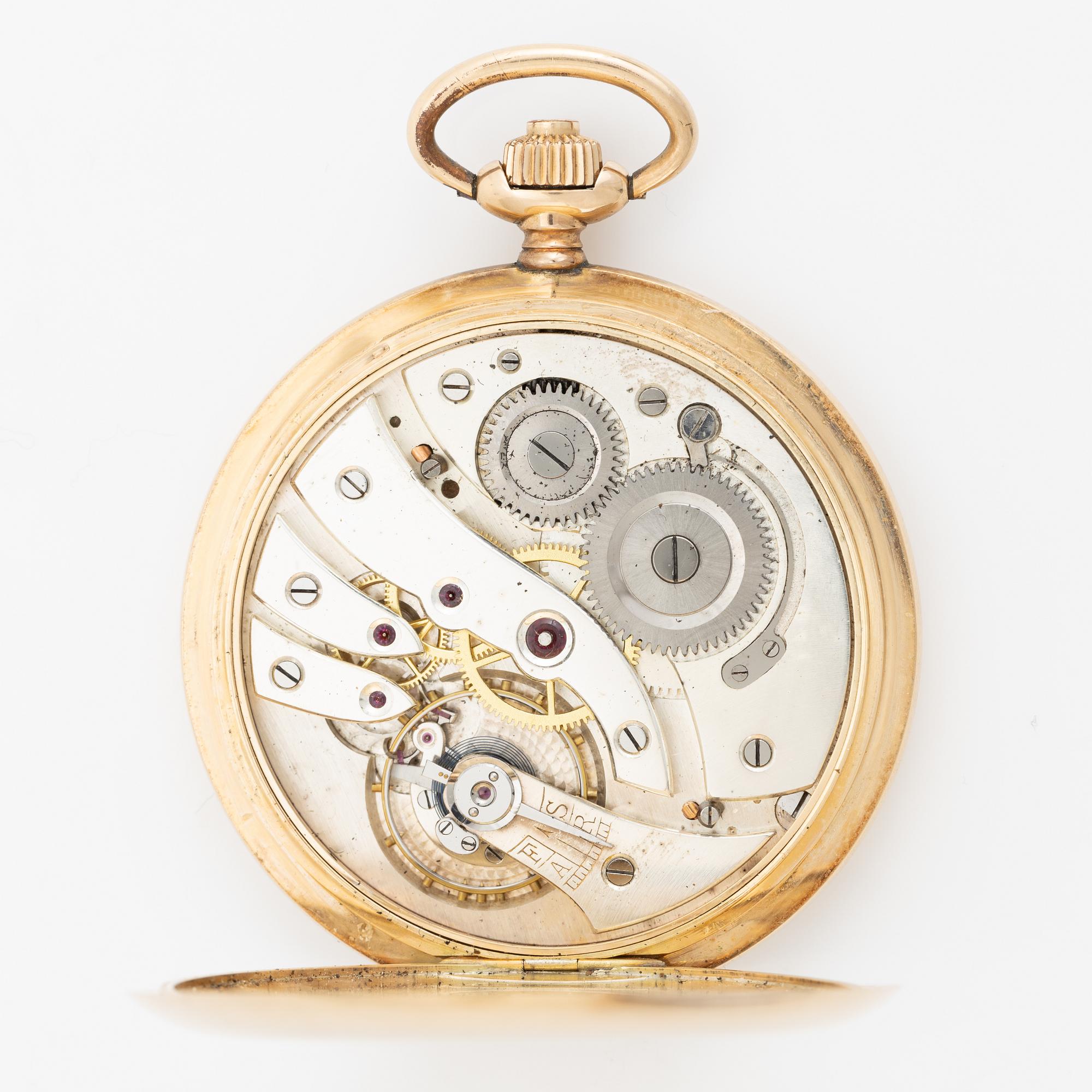 Pocket watch, Levrette, hunter, 50,5 mm.