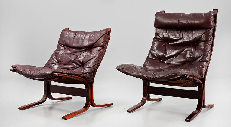 FÅTÖLJER, 2 st, Ingmar Rolling, Westnofa Furniture, Norge, 1900-talets andra hälft.