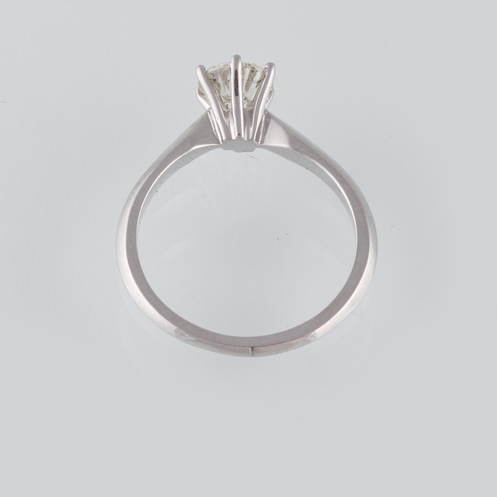RING, 18K vitguld med briljantslipad diamant 1.03 ct. Vikt 3,6 gram.