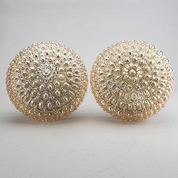 Taklampor/vägglampor, ett par, Glashütte Limburg, Tyskland, 1900-talets andra hälft.