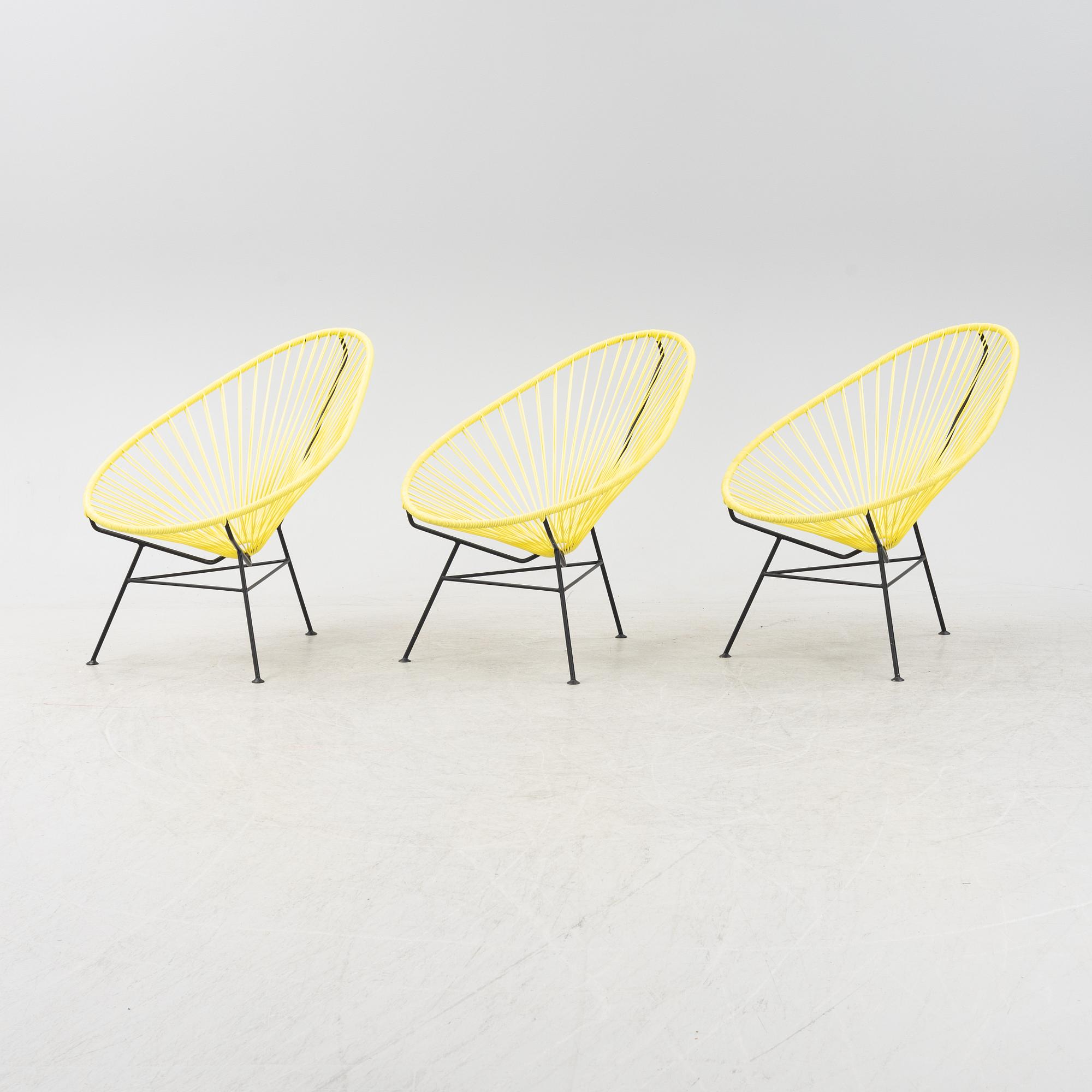 Kirsten Krogh & Jacob Fasting, fåtöljer, 3 st, "Acapulco", ur Acapulco-serien, OK-Design, 2000-tal.