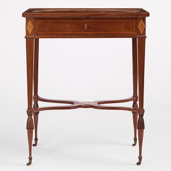 A late Gustavian mahogany table by F. A. Eckstein (master in Stockholm 1794-1814).