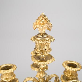 KANDELABRAR, ett par, 1800-talets slut.