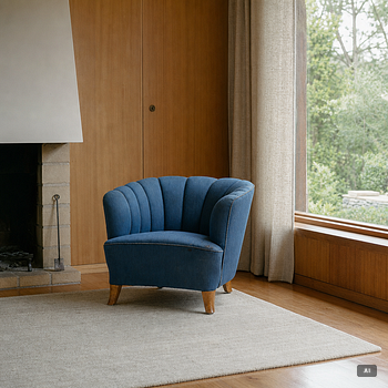 A pair of 1950's armchairs.