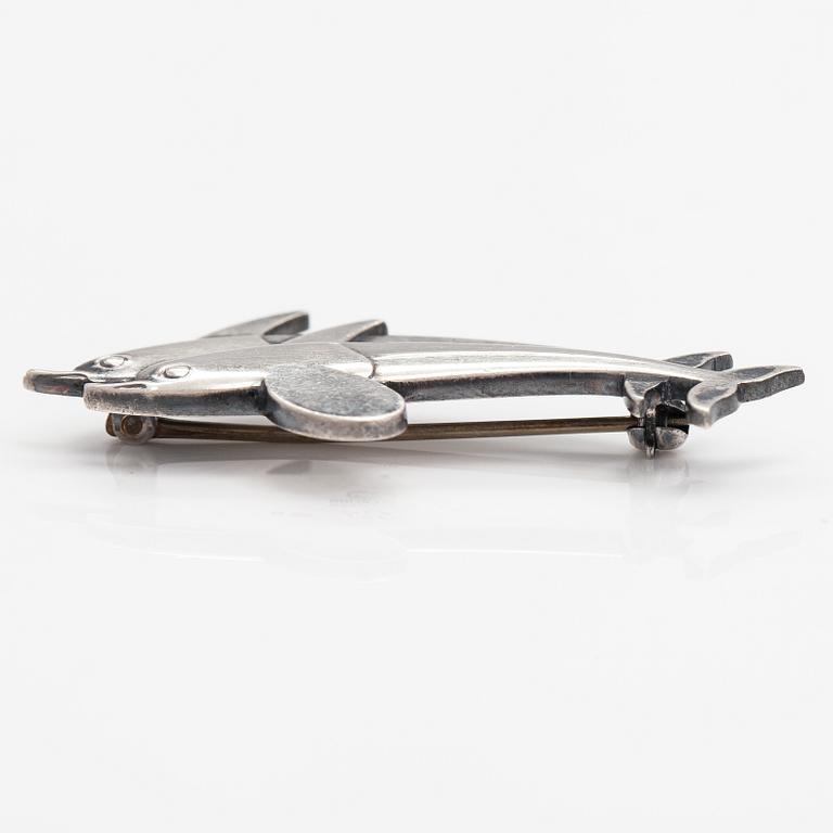 Georg Jensen. A sterling silver brooch. Copenhagen.