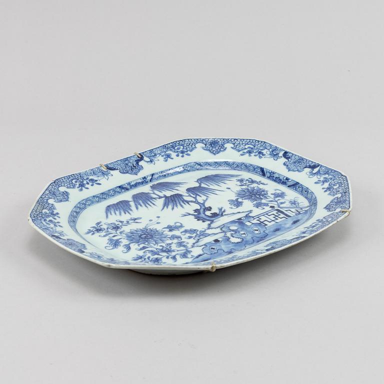 Two blue and white serving dishes, Qing dynasty, Qianlong (1736-95).