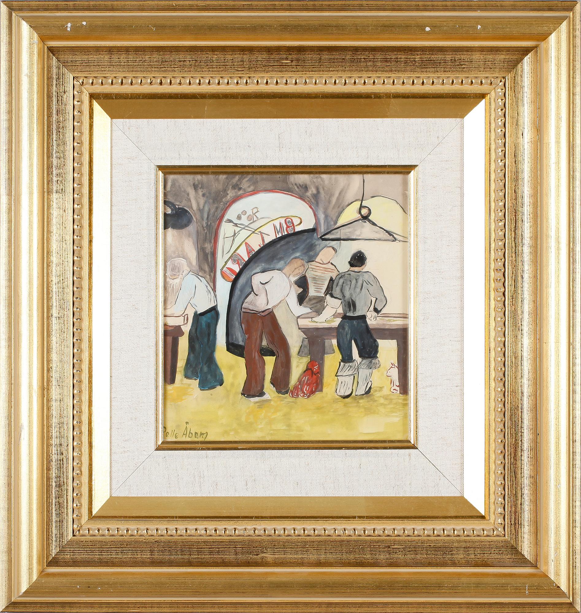 PELLE ÅBERG, blandteknik, signerad.