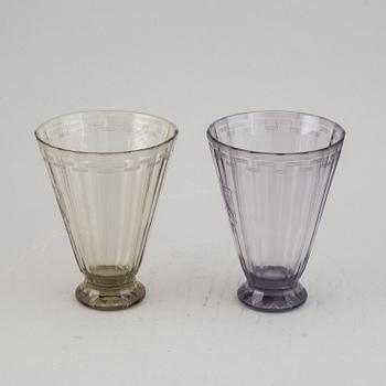 Two 1920/30s glass vases, design Simon Gate for Orrefors.