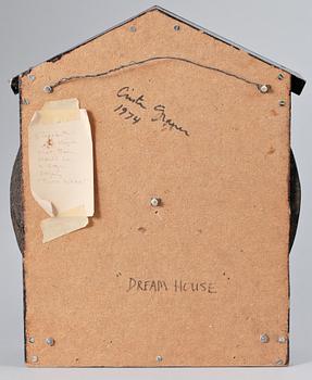 CRISTA GRAUER, skulptur, mixed media 'Dream House.' Sign och dat 1974.