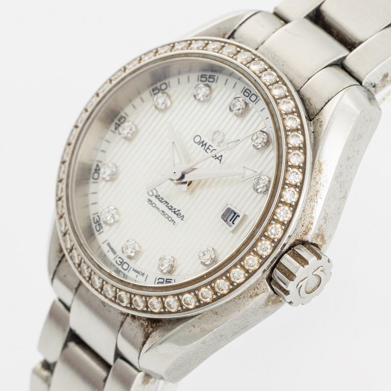 Omega, Seamaster, Aqua Terra 150M, "Diamond Dial", armbandsur, 30 mm.