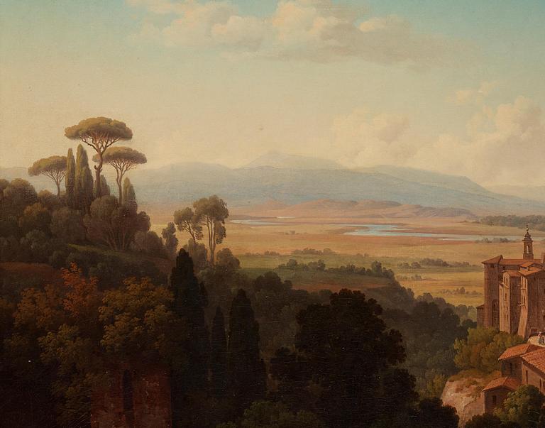 Gustaf Wilhelm Palm, "Vue af slottet Colonna i Genazzano".