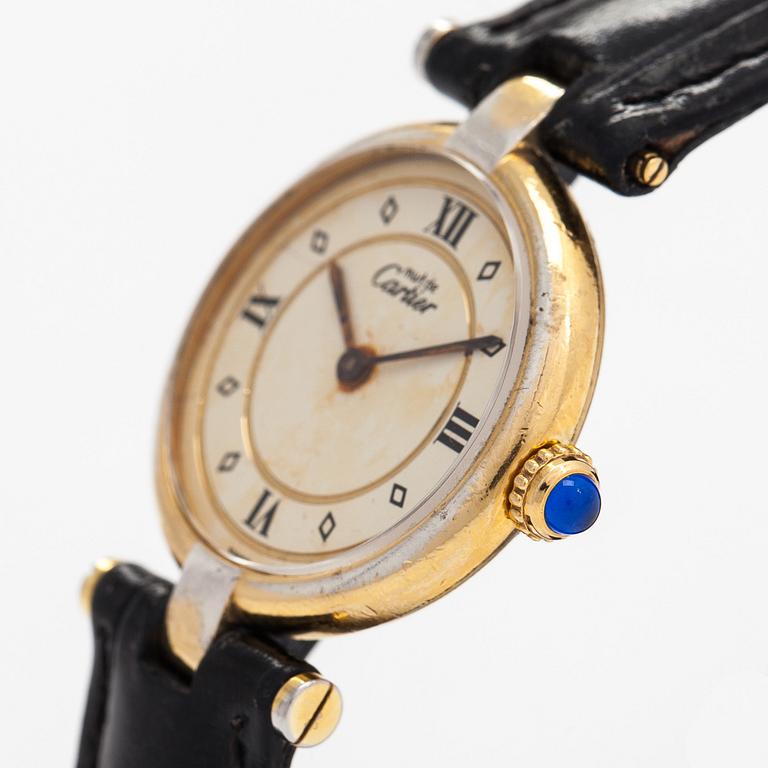 must de Cartier, Vendôme, wristwatch, 24 mm.