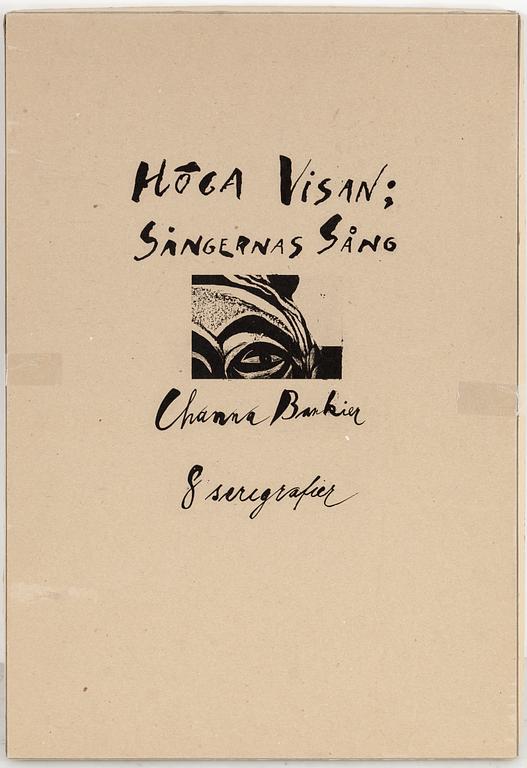 CHANNA BANKIER, mapp med 8 färgserigrafier, signerade och numrerade EA 7/25 .