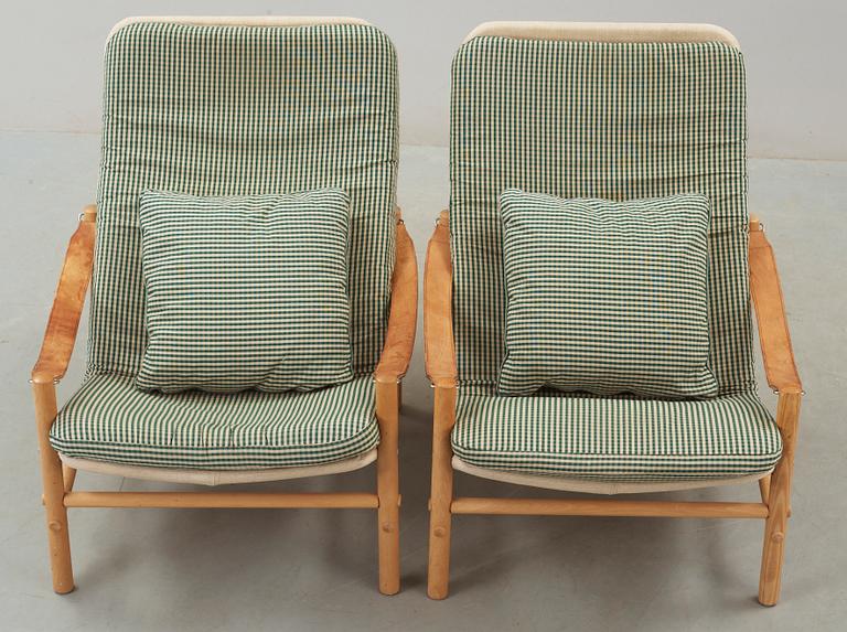 FÅTÖLJER, ett par, "Junker", design Bror Boije, Dux.