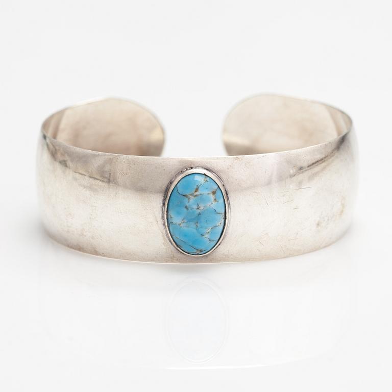 Holger Lindström, Armband, silver, glassten. Helsingfors 1959.