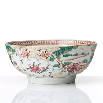BÅLSKÅL, kompaniporslin. Qingdynastin, Qianlong (1736-95).
