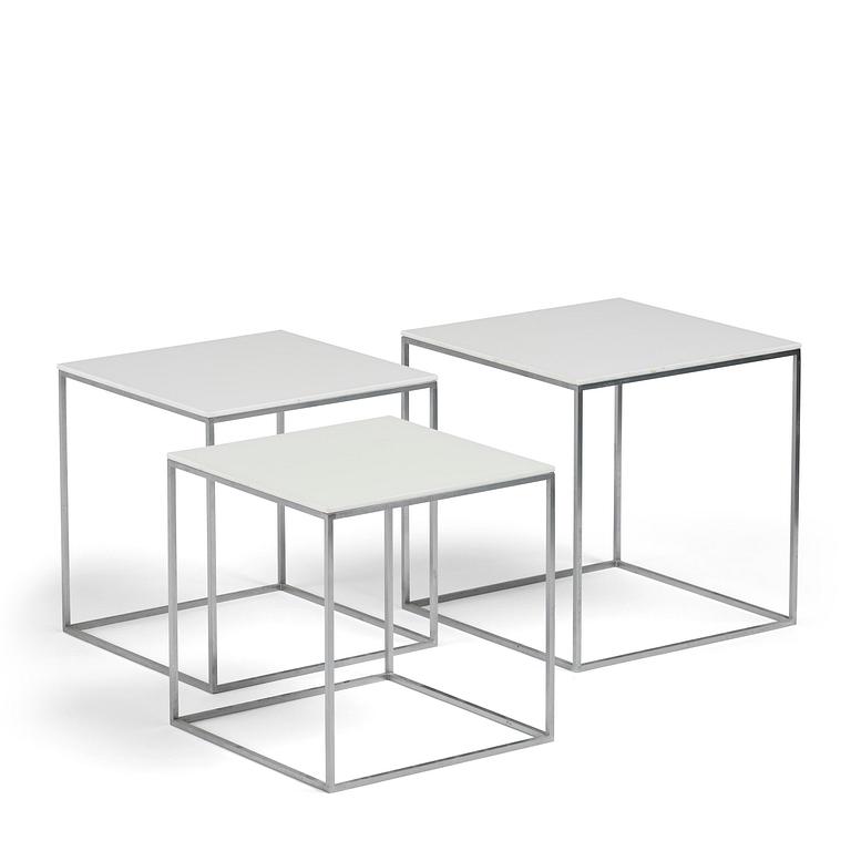 Poul Kjaerholm, a set of "PK71" nesting tables, E. Kold Christensen, Denmark.