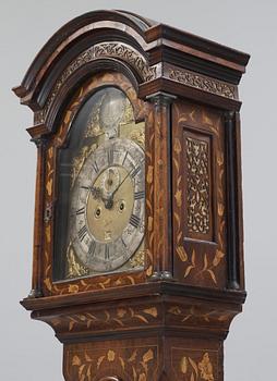 A Dutch 18th century long-case clock, dial signed Dirk Van Der Winden (Schiedam)?.