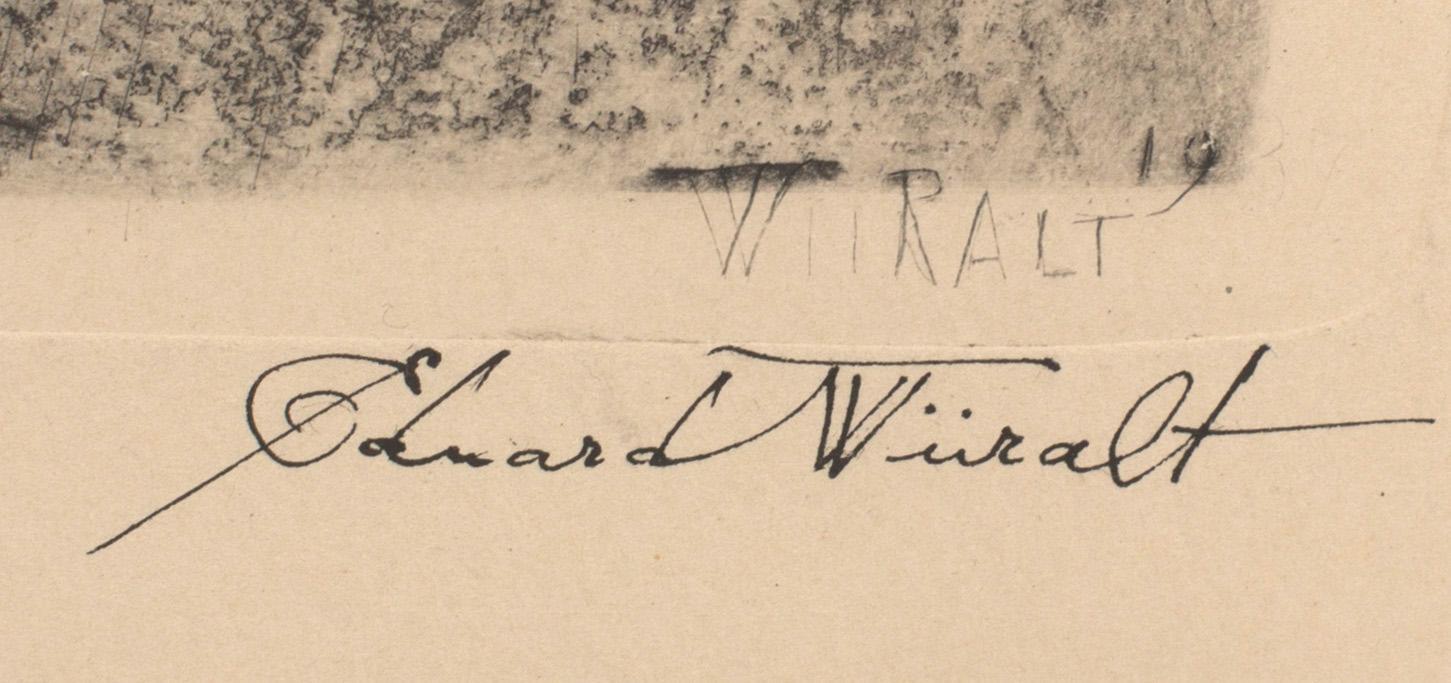 EDUARD WIIRALT, aquatint, signed and dated 1937.