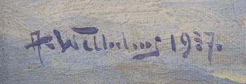 Alexander Wilhelms, olja på duk, signerad och daterad 1937.