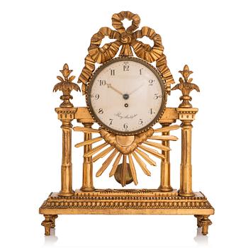 Turn of the century 18/19th late Gustavian mantel clock.