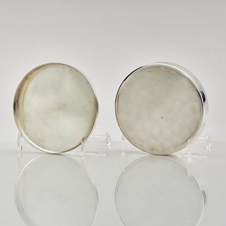 A Danish sterling silver box with lid, designed by Erik Herløw, company Anton Michelsen, Copenhagen ca 1950s.