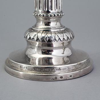 PETTER ENEROTH, Stockholm 1792, Ljusstakar, ett par, sivler,  gustavianska.