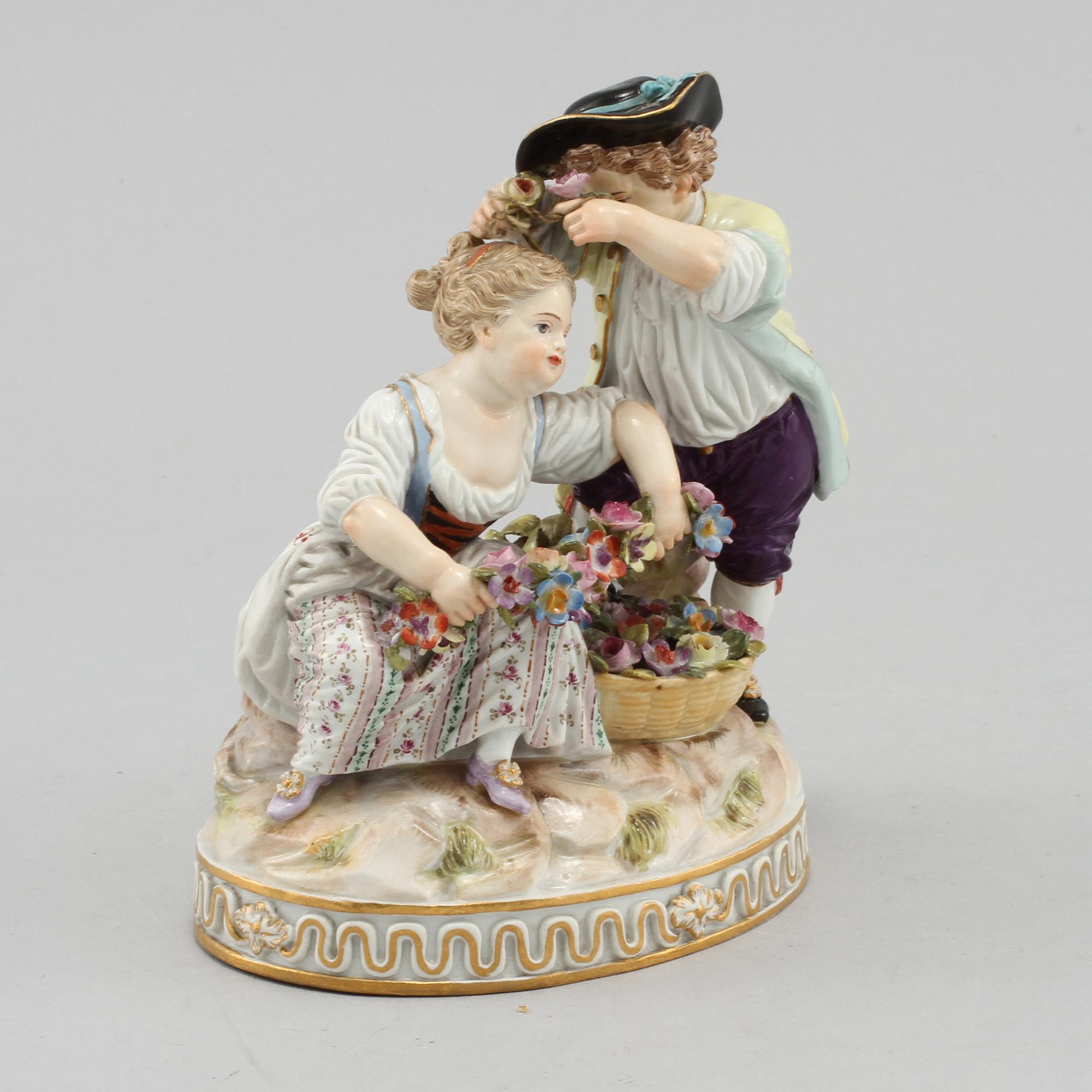 FIGURIN, porslin, Meissen, 1900-talets första del.