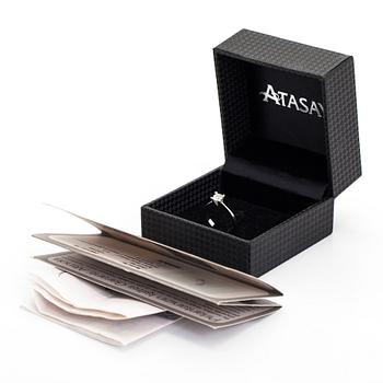 Ring, briljantslipad diamant, 14K vitguld.