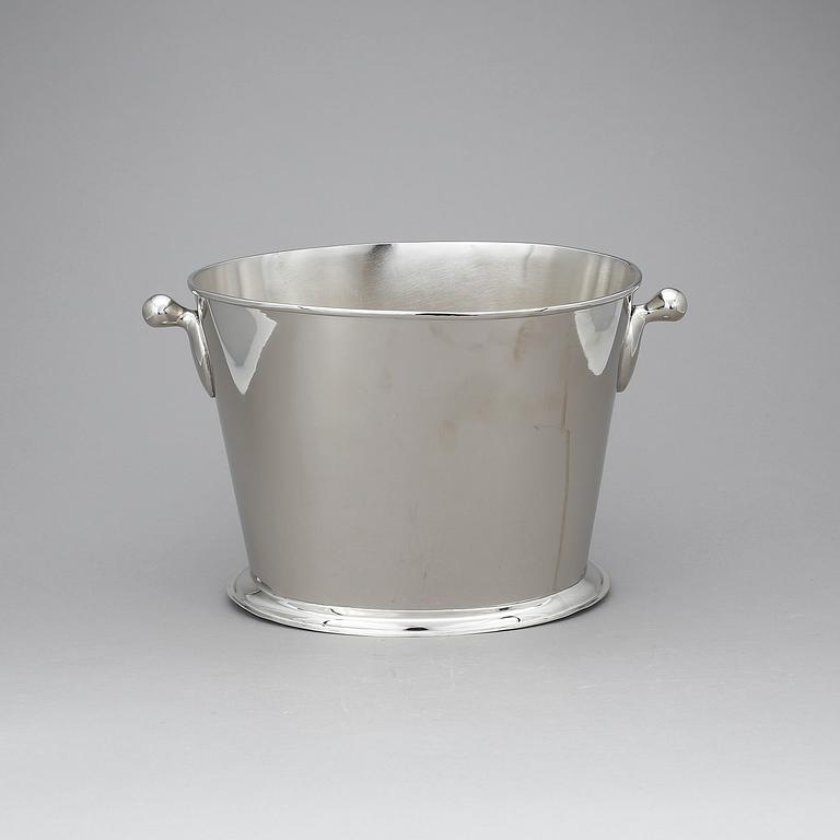 CHAMPAGNEKYLARE, förnicklad. 1900-2000-tal.