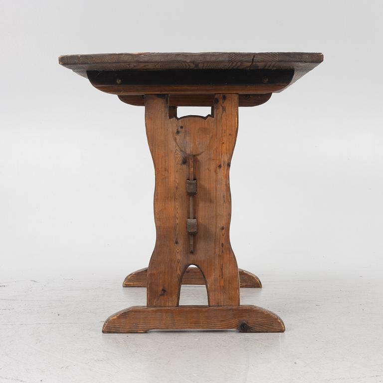 Dining group, 5 pieces, so-called sports cabin furniture, mid-20th century.