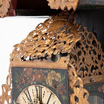 A Friesian wall clock, Holland, first half of the 1800's.