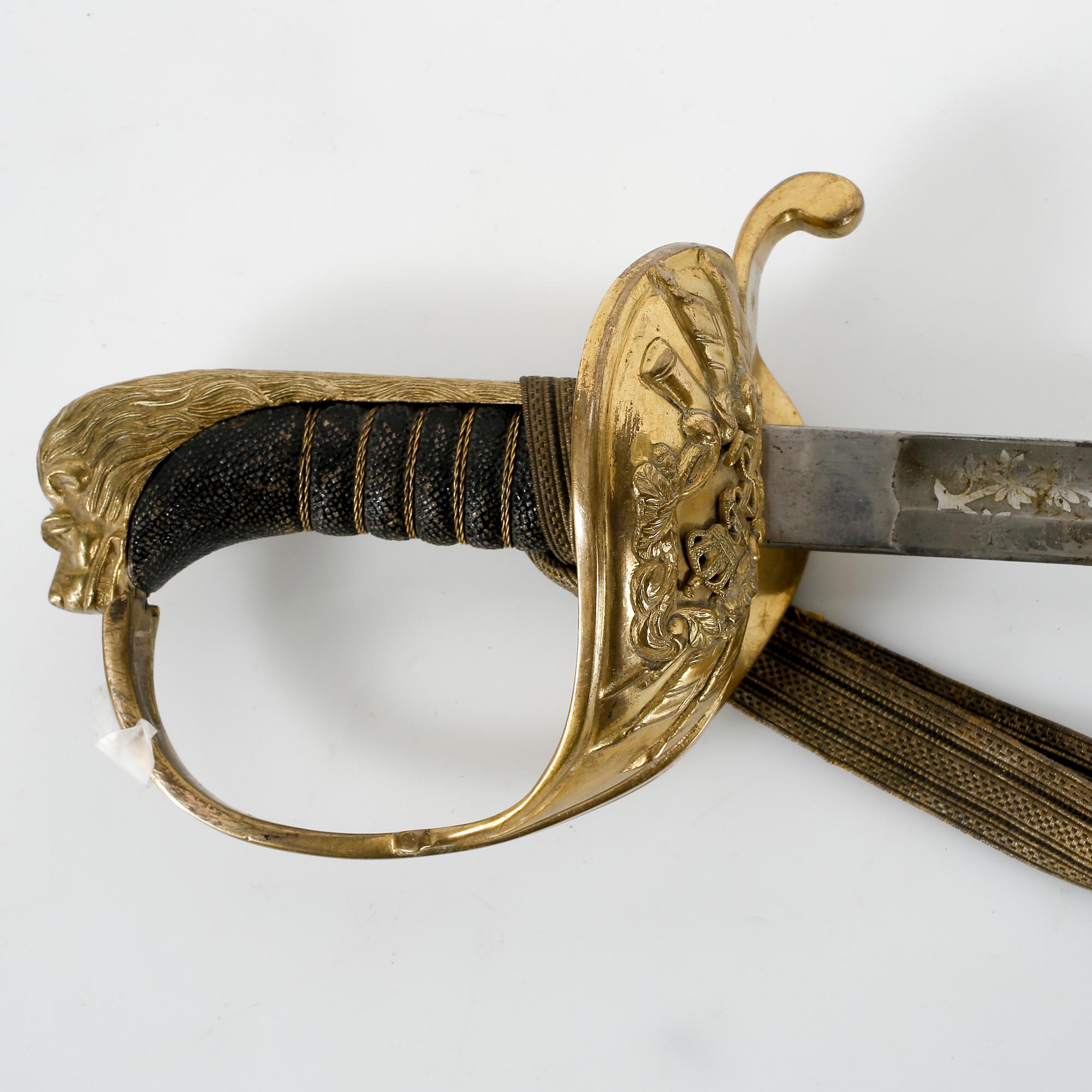 SABEL/PALLASCH, troligen ca 1860 för officer vid flottan.