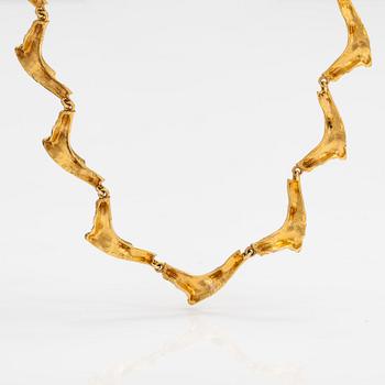 Helky Juvonen, A 14K gold collier. Westerback, Helsinki 1972.